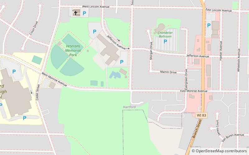 Veteran's Memorial Aquatic Center location map