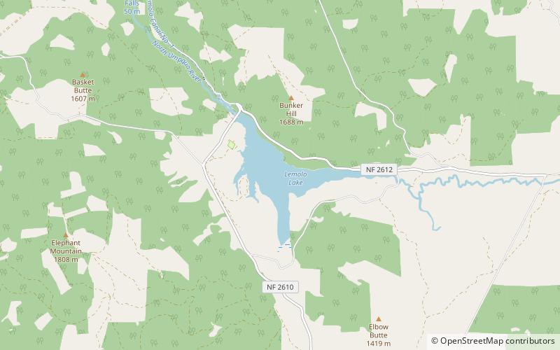 Lemolo Lake location map