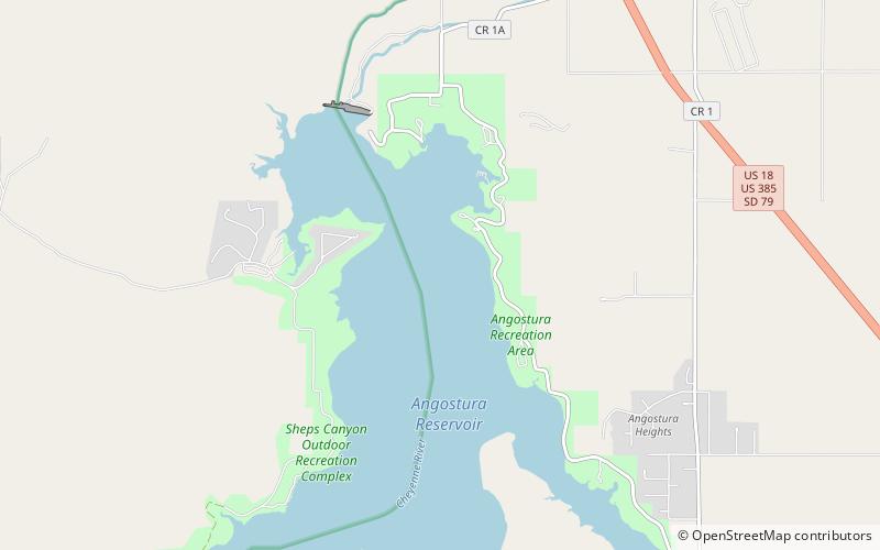 Angostura Recreation Area location map