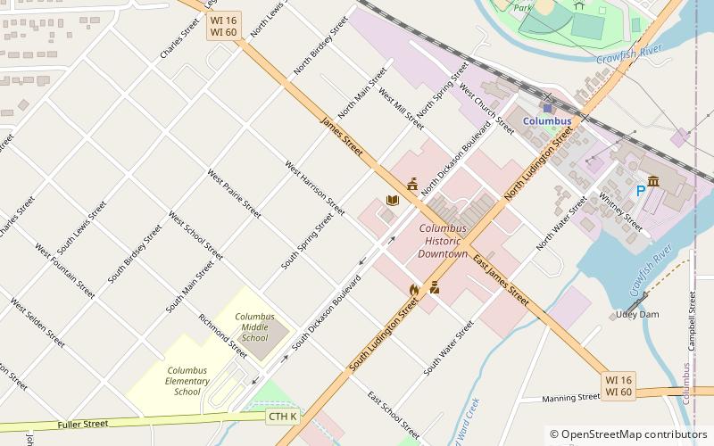 Columbus location map