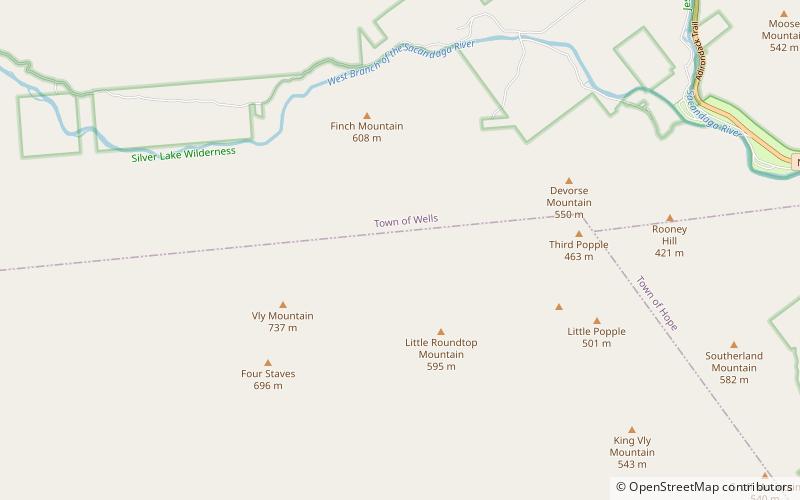 sampson lake silver lake wilderness area location map