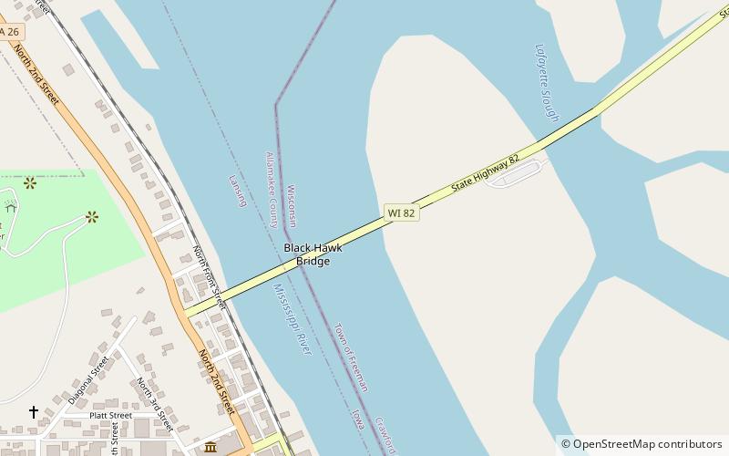 Black Hawk Bridge location map