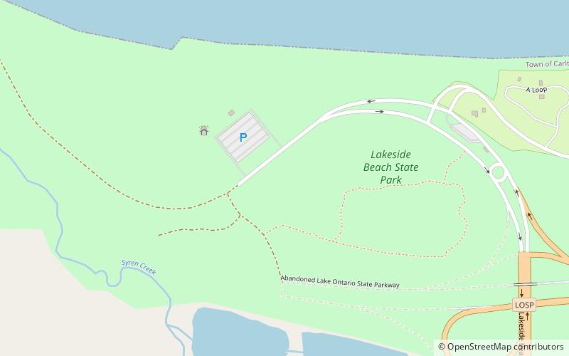 Lakeside Beach State Park location map