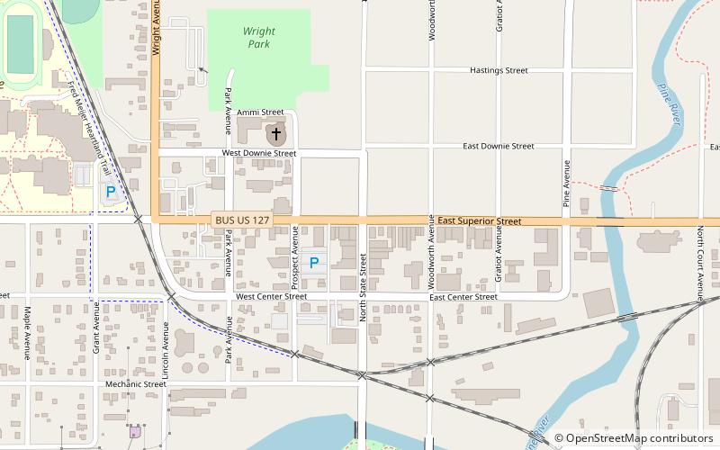alma downtown historic district location map