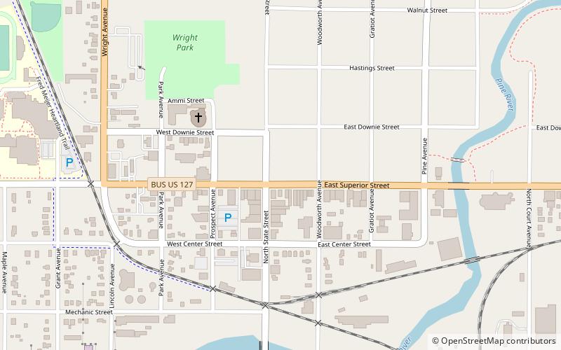 wright opera house block alma location map
