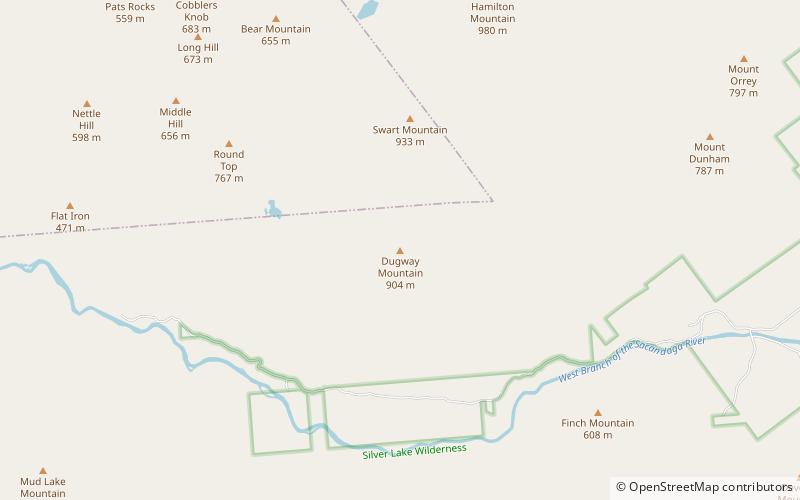 dugway mountain silver lake wilderness area location map