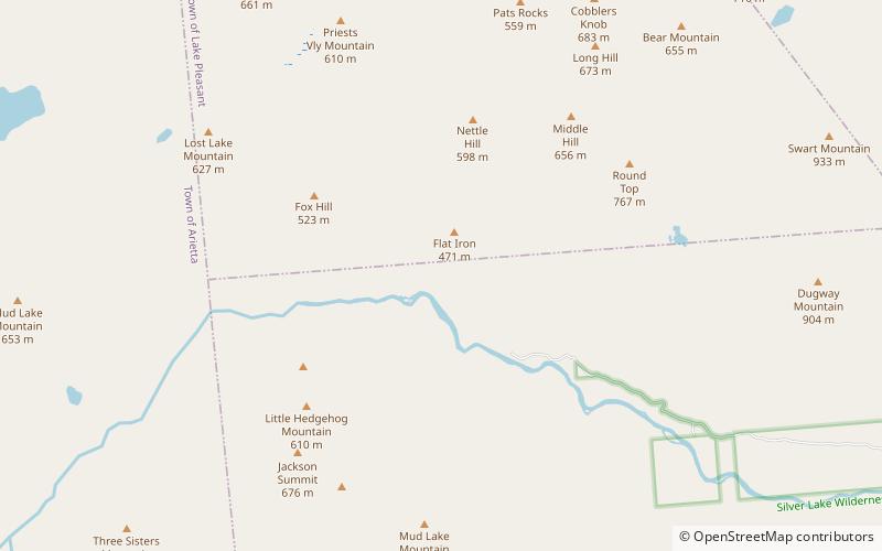 squaw lake silver lake wilderness area location map