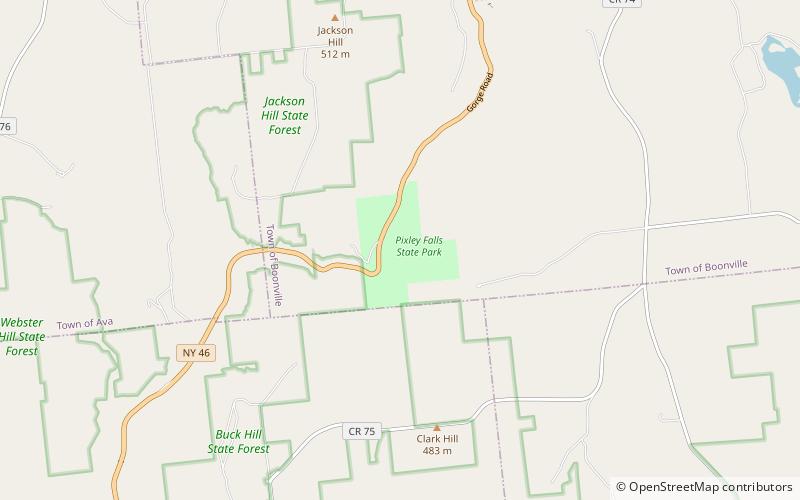 Pixley Falls location map