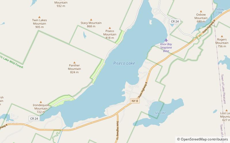 Piseco Lake location map