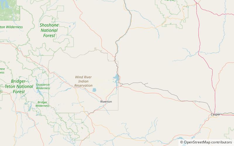 Boysen Reservoir location map