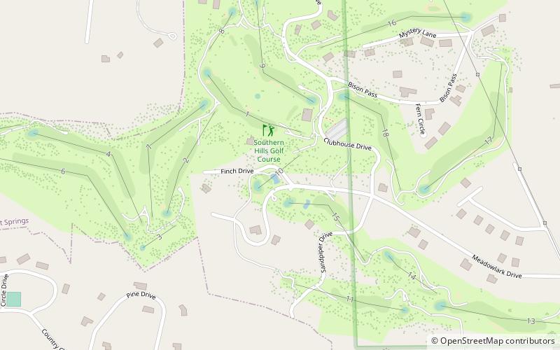 Southern Hills Golf Course location map