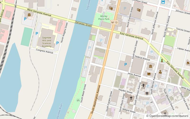 Saginaw Armory location map