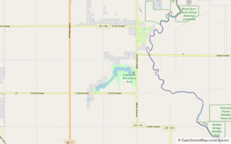 Lake Alvin location map