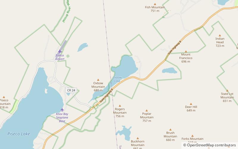 Oxbow Lake location map
