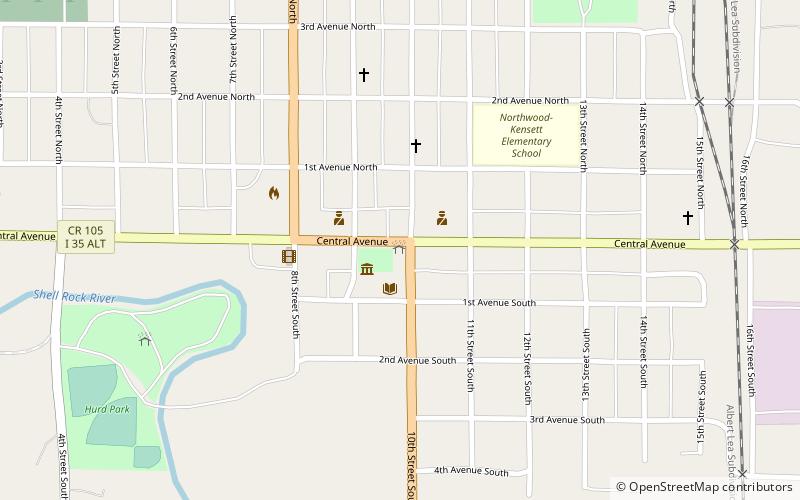 Old Worth County Courthouse location map