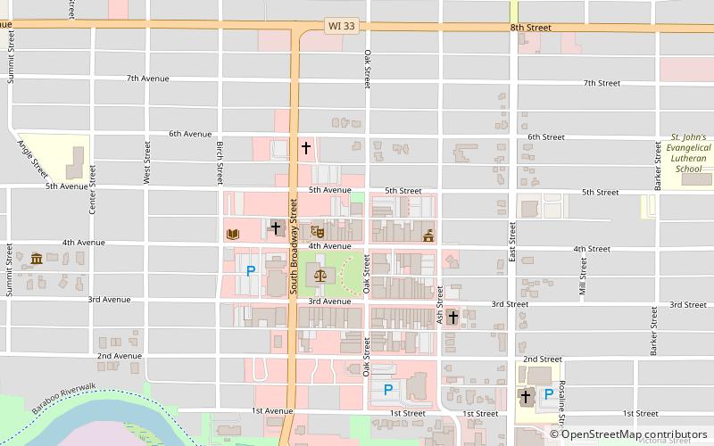 International Clown Hall of Fame location map