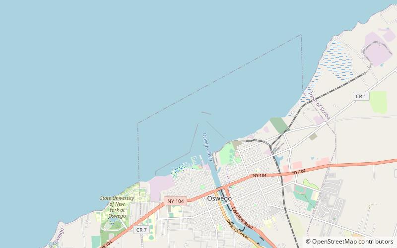 Phare d'Oswego Harbor location map