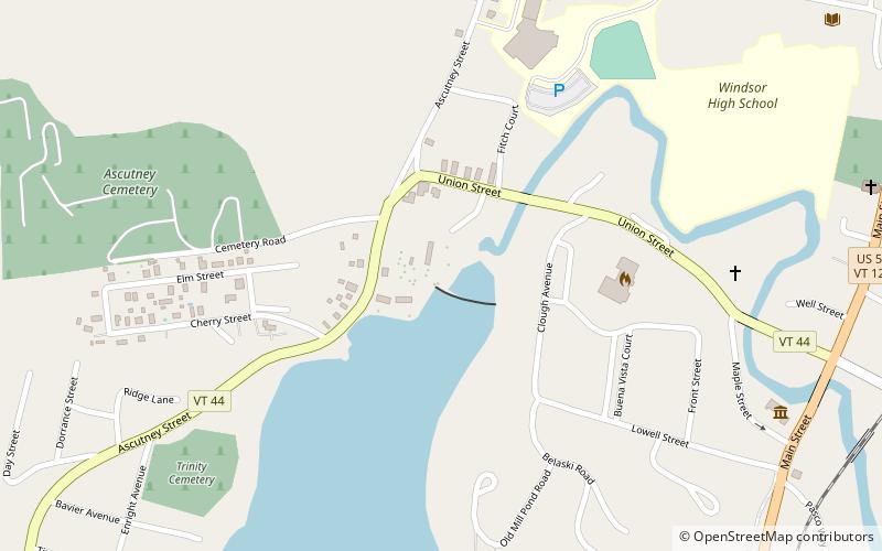 Ascutney Mill Dam location map
