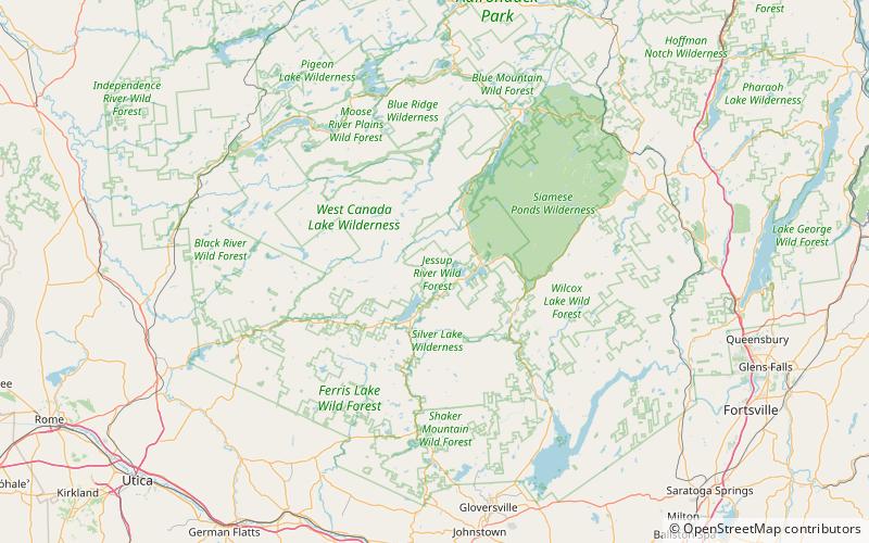 cascade lake jessup river wild forest location map