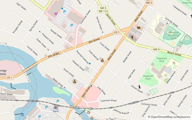 Saco City Hall location map