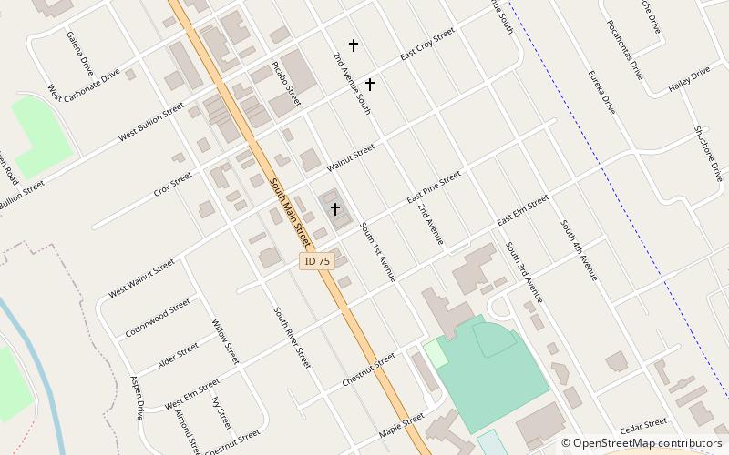 st charles of the valley catholic church and rectory hailey location map