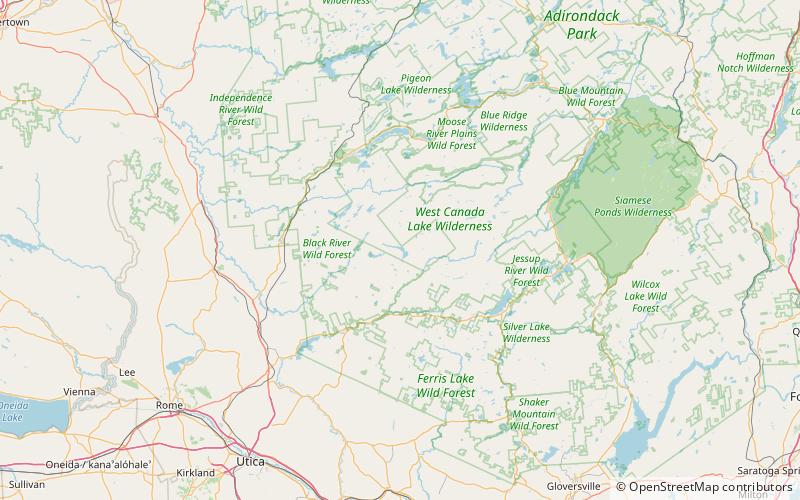 honnedaga lake adirondack park location map
