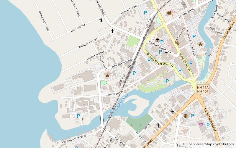 US Post Office-Laconia Main location map