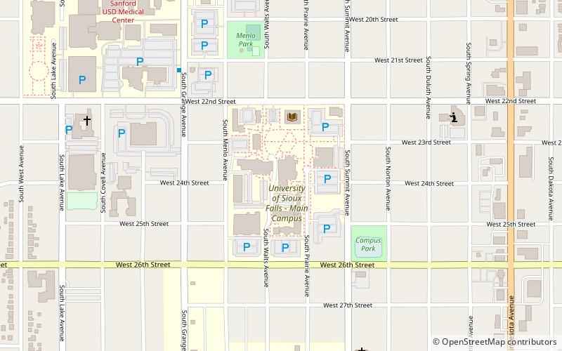 University of Sioux Falls location map