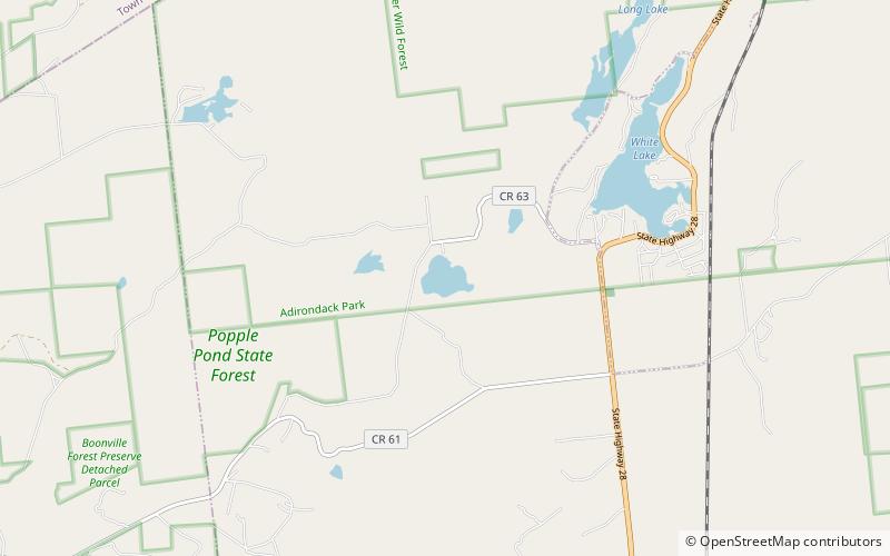 round lake adirondack park location map