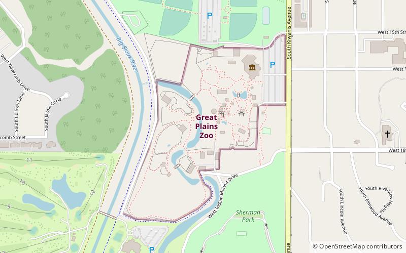 Great Plains Zoo location map