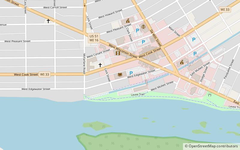 Portage Public Library location map