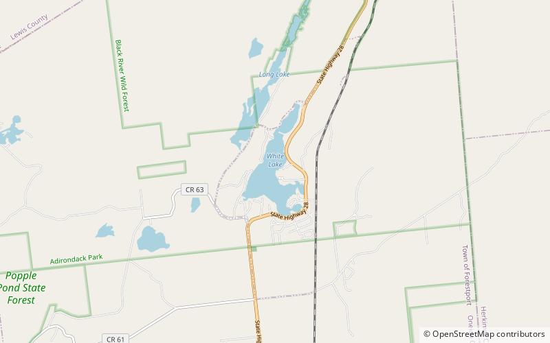 white lake parc adirondack location map