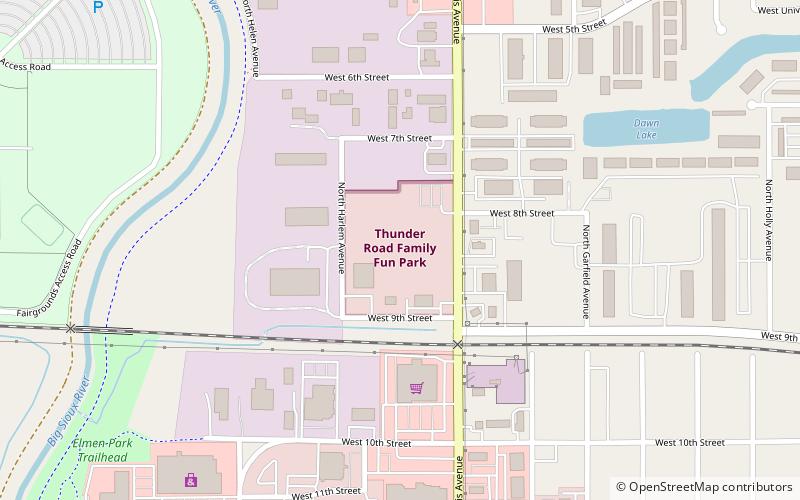 Thunder Road Family Park-Sioux Falls location map