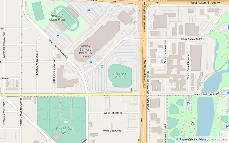 Sioux Falls Convention Center location map