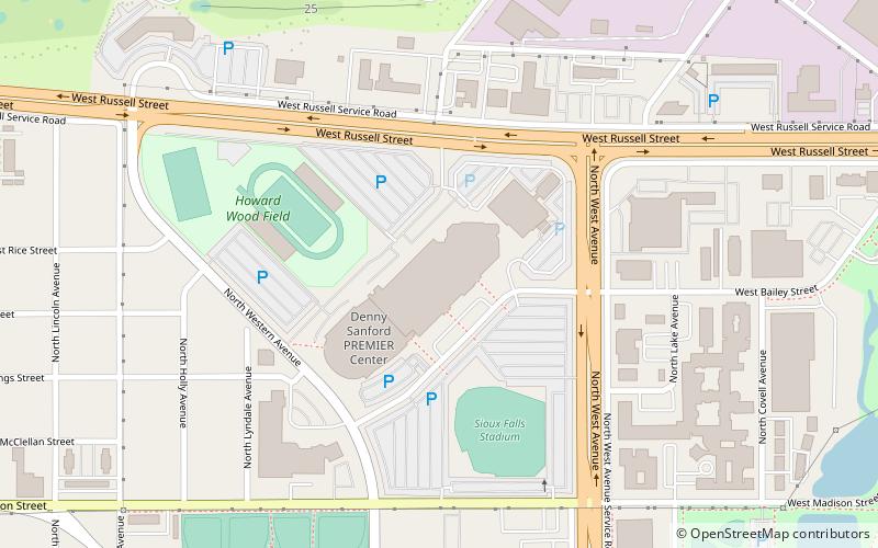 Denny Sanford Premier Center location map