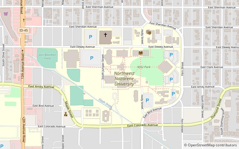 northwest nazarene university nampa location map