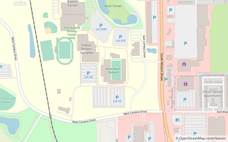 Kelly/Shorts Stadium location map