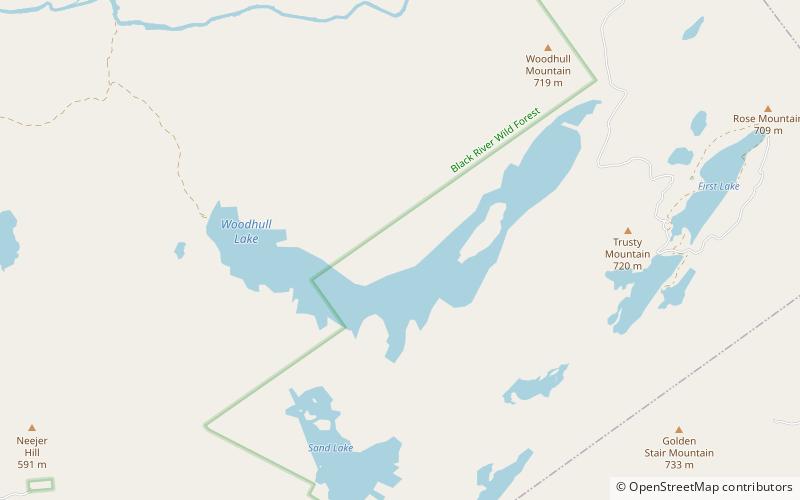 Woodhull Lake location map