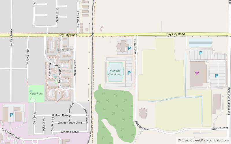 midland civic arena location map
