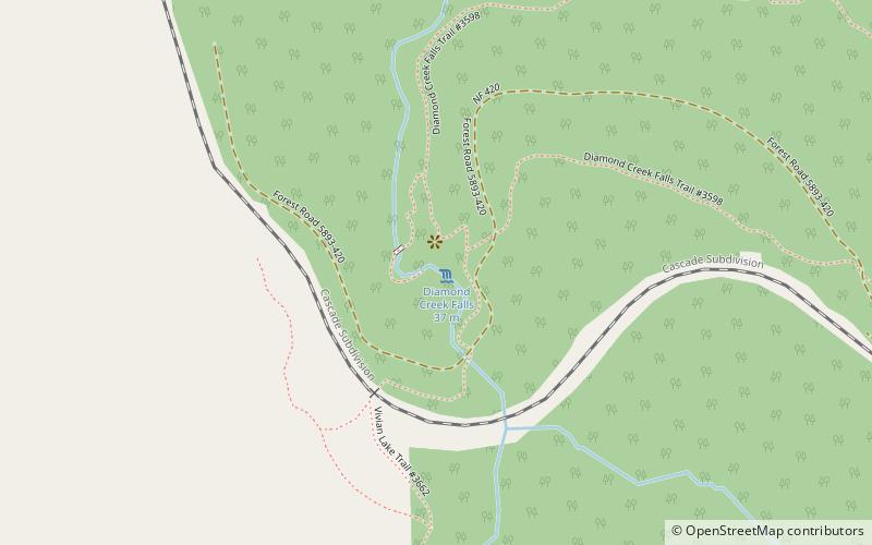 Diamond Creek Falls location map