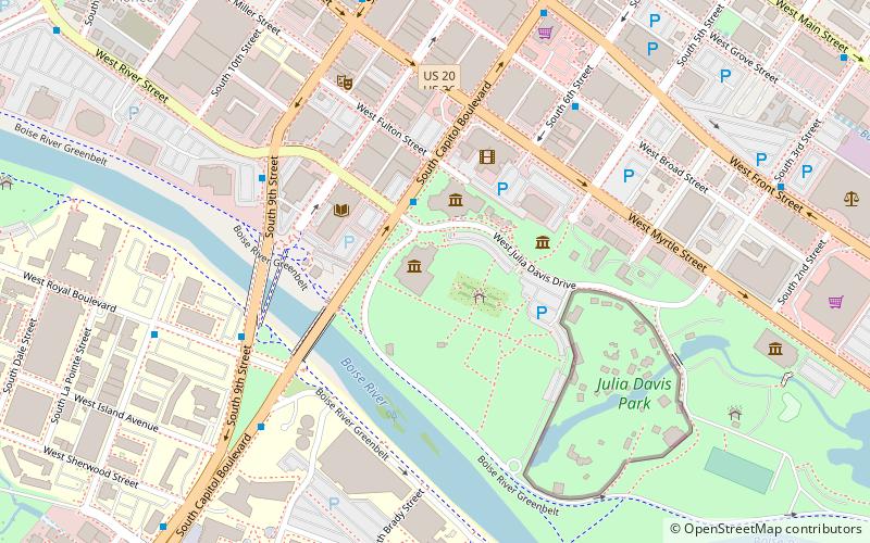 Boise Art Museum location map