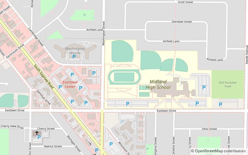 Midland Community Stadium location map