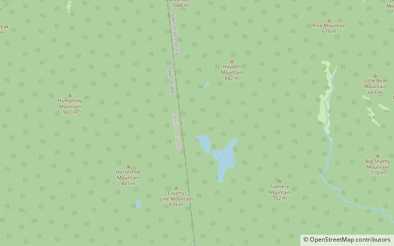 siamese ponds wilderness area parc adirondack location map