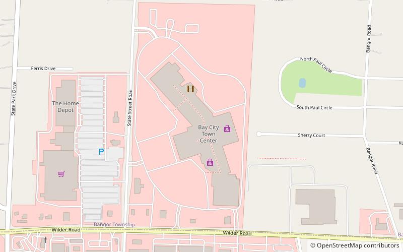 Bay City Town Center location map