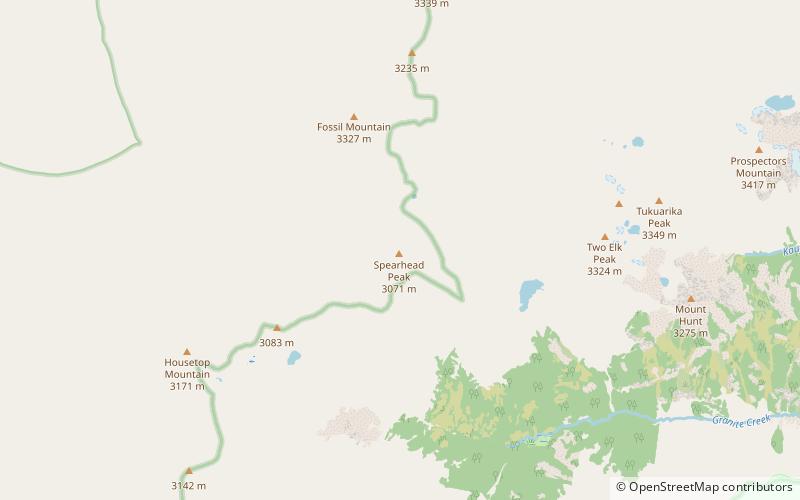 Spearhead Peak location map
