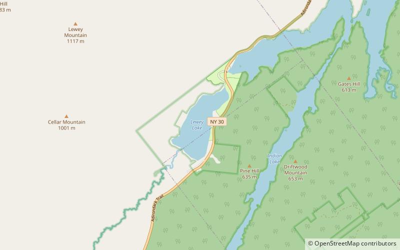 lewey lake location map