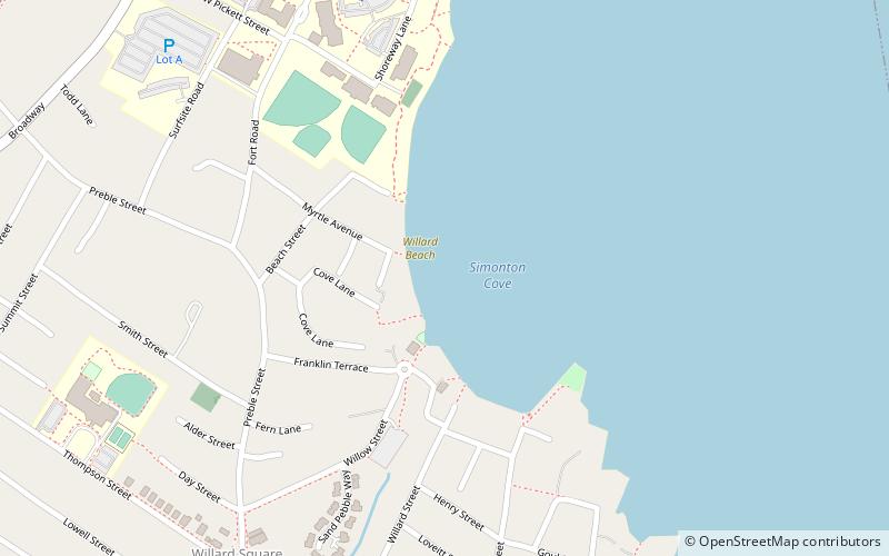willard beach south portland location map