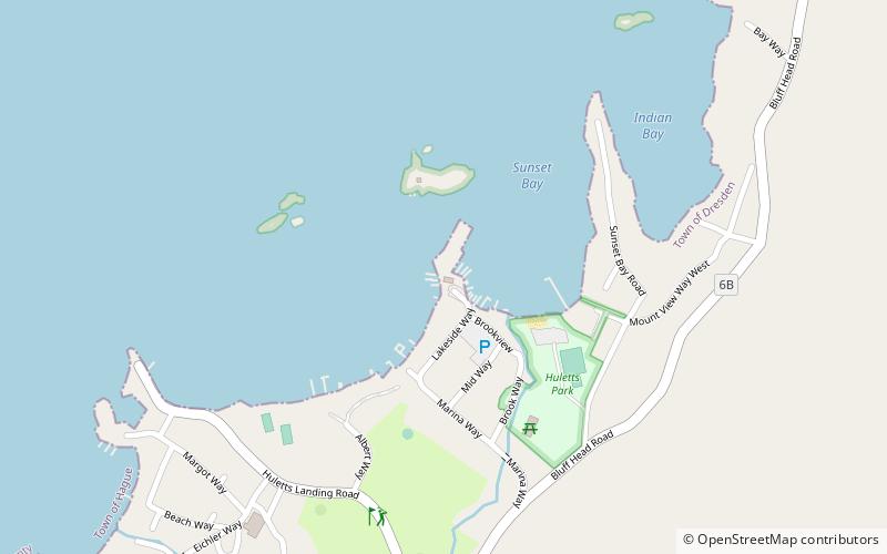 Huletts Landing Marina location map