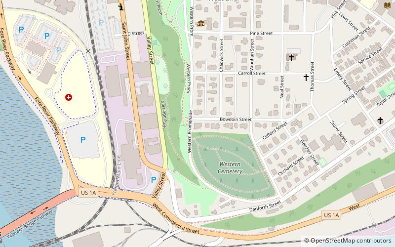 Western Promenade location map