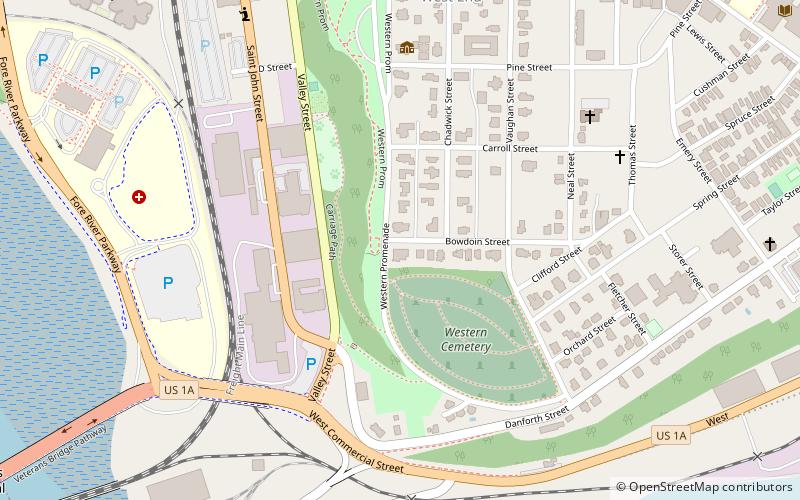 western promenade portland location map